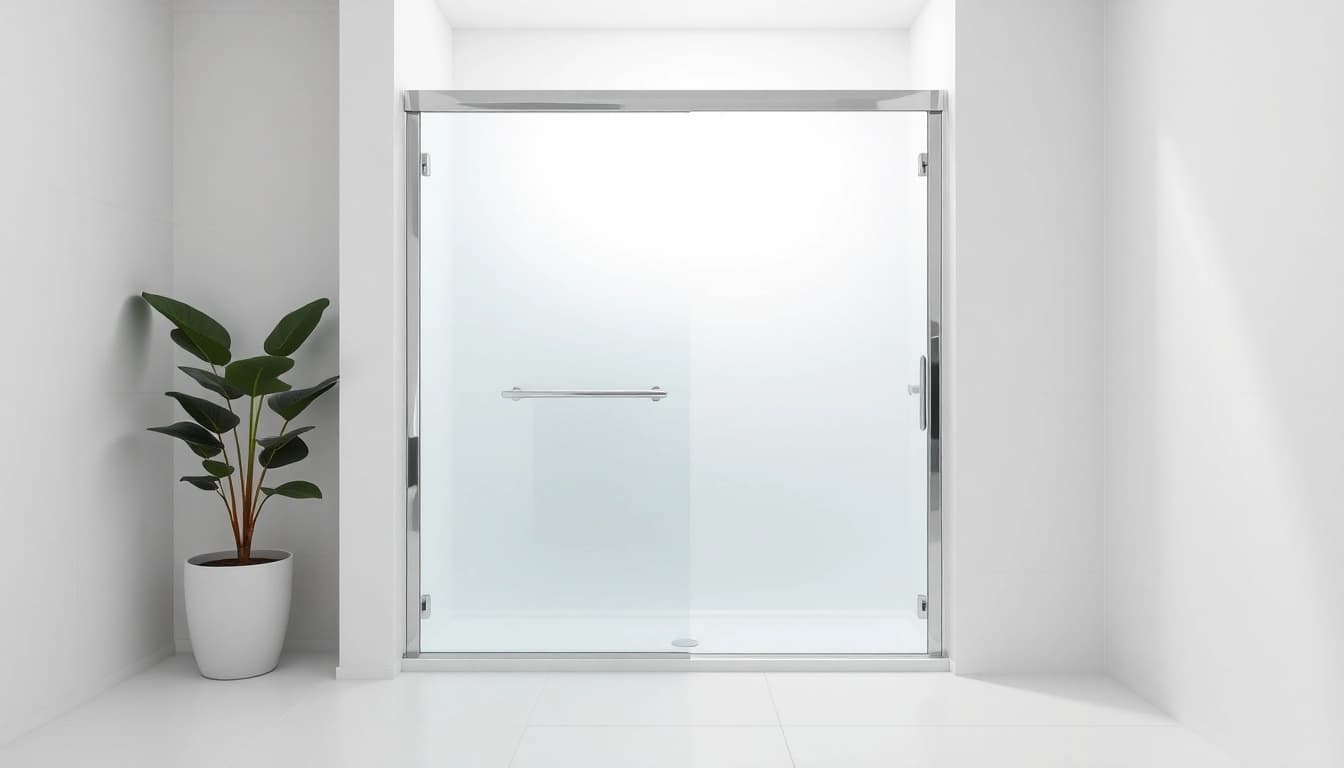 Discover the modern elegance of a shower screen sliding door with sleek design in a contemporary bathroom.