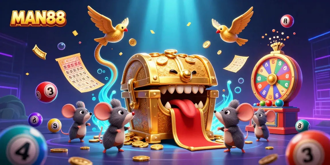 Engage with MAN88's exciting lottery gaming atmosphere filled with vibrant elements.