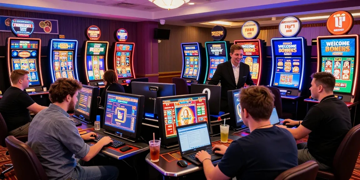 Engaged players enjoying non UK casinos with vibrant gaming setups and bonuses.