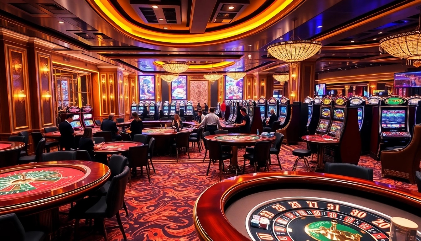 Play exciting casino games at https://hz88mie.com, featuring vibrant tables, colorful chips, and thrilling players.