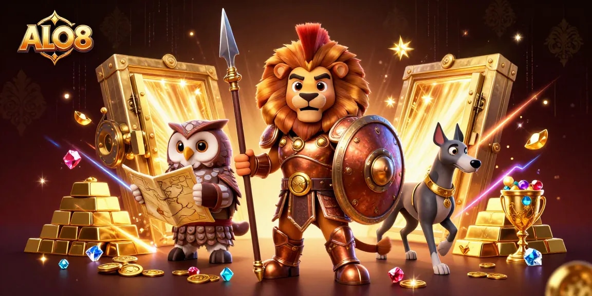 Join ALO8 for thrilling adventures in a vibrant 3D casino world filled with treasures and excitement.