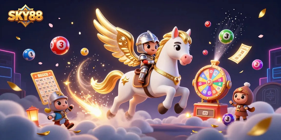 Experience the thrill of winning with SKY88's vibrant lottery scene filled with excitement.