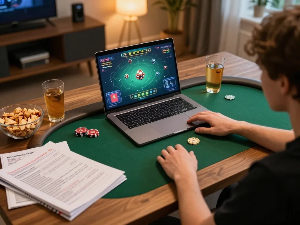 Playing poker online at home with vip79 offers a strategic gaming experience and warm ambiance.