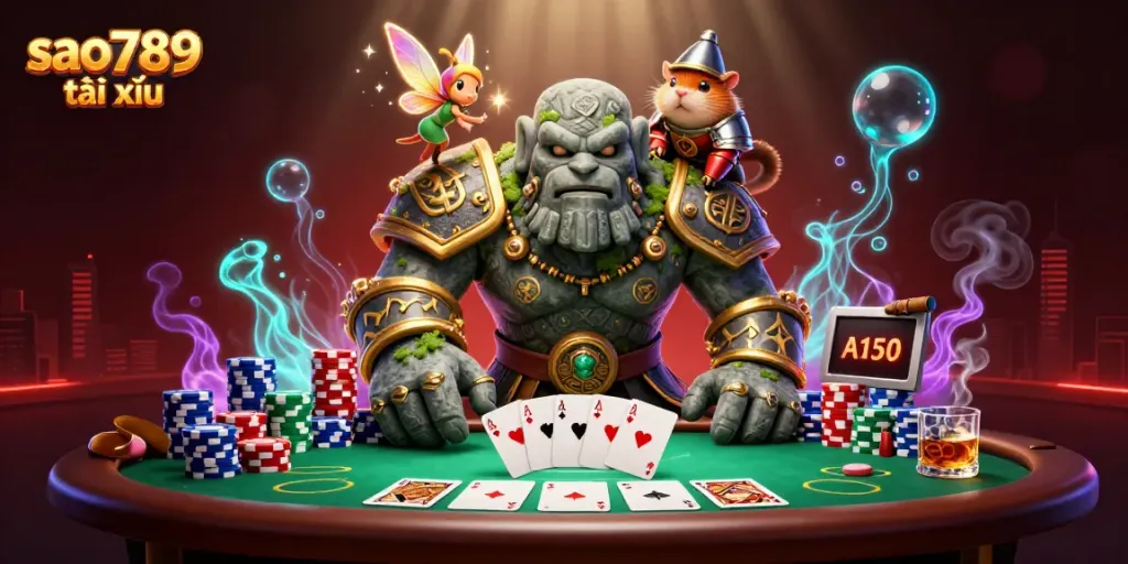 Experience the thrill of sao789 tài xỉu with magical characters and vibrant gambling elements.