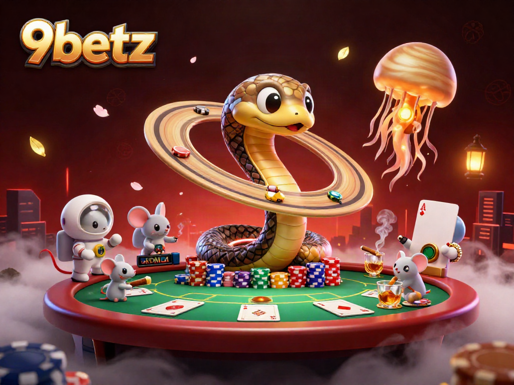 Astro mice betting on Saturn's rings at the vibrant 9betz cosmic casino.
