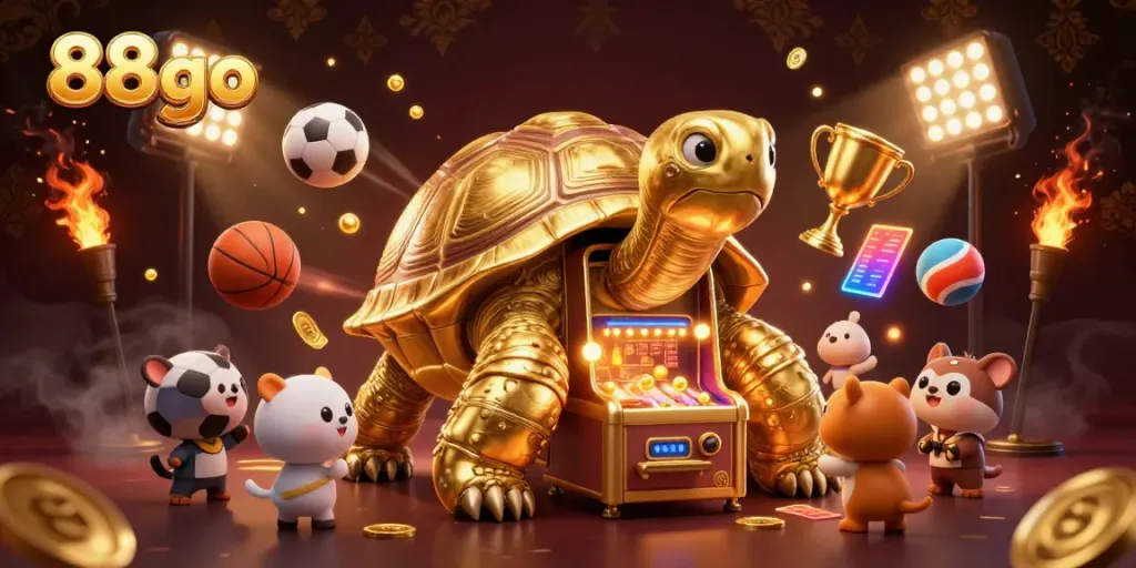 Engage with 88go's dynamic games featuring thrilling sports elements and a colorful tortoise pinball.