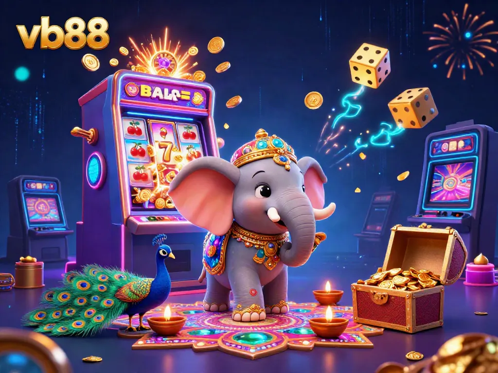 Play exciting games at vb88 with the vibrant Diwali-themed elements and winning symbols!