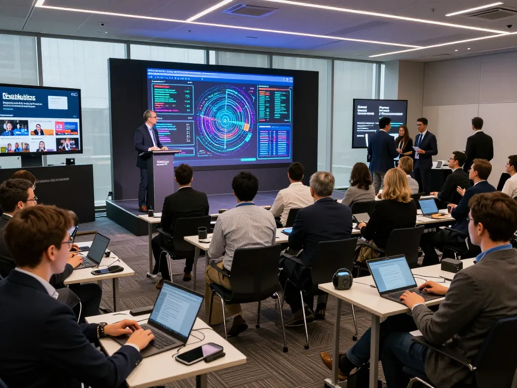 Audience engaged at an innovative technology conference discussing hbet advancements.