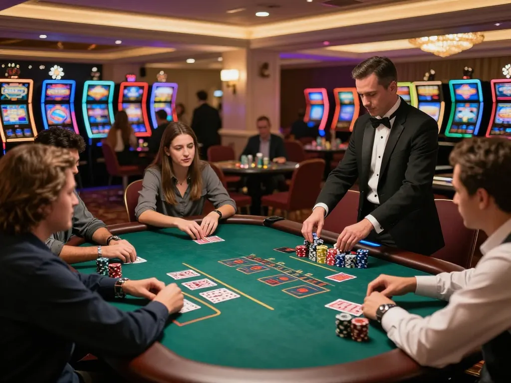 Experience exciting gameplay at Five88's blackjack table with players engaged in strategic betting moves