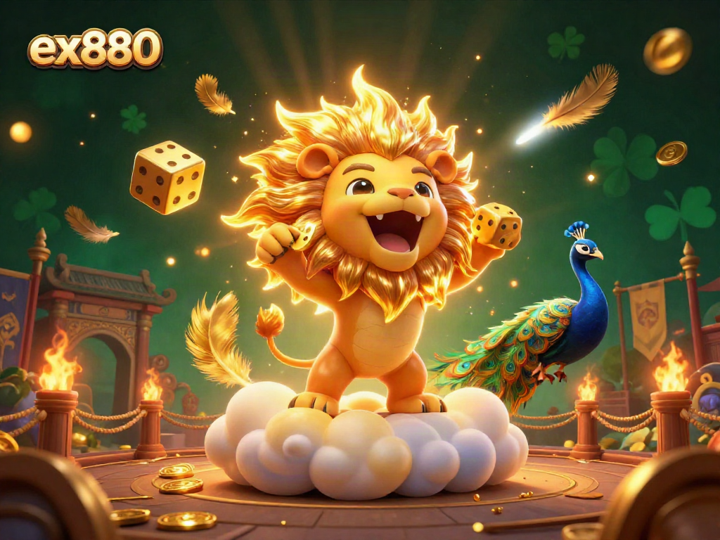 Experience ex880's dynamic casino features in this vibrant illustration of winning moments.