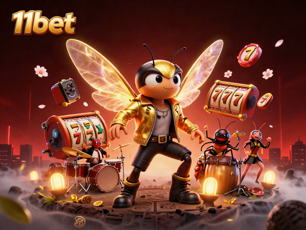 Experience exhilarating wins with 11bet in a vibrant 3D casino scene featuring dynamic animations and colorful elements.