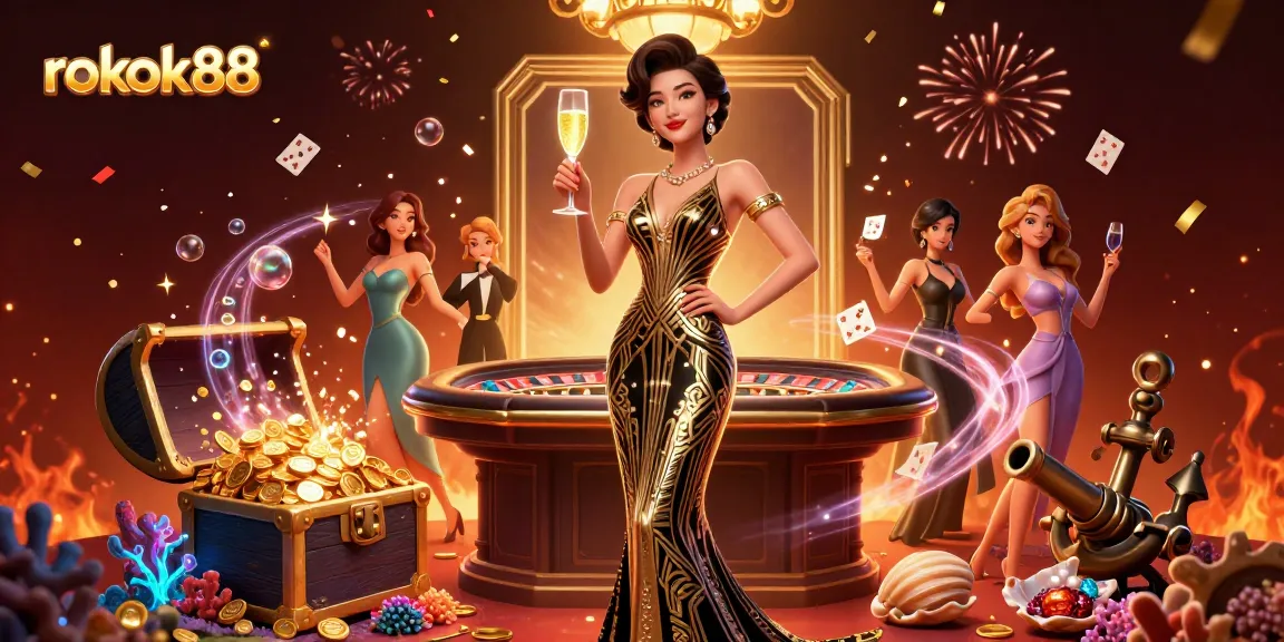 Experience the thrill of winning with rokok88 at an elegant casino night.