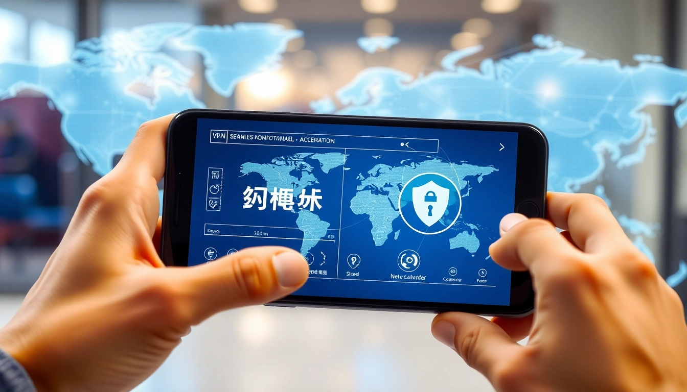 快连官网 digital interface showcasing global connectivity and network acceleration on a smartphone.