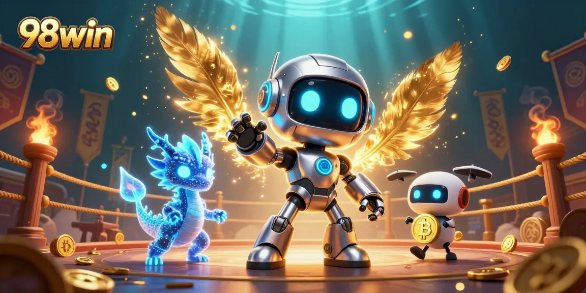 Engage with the 98win gaming universe through advanced digital illustrations of vibrant casino elements.