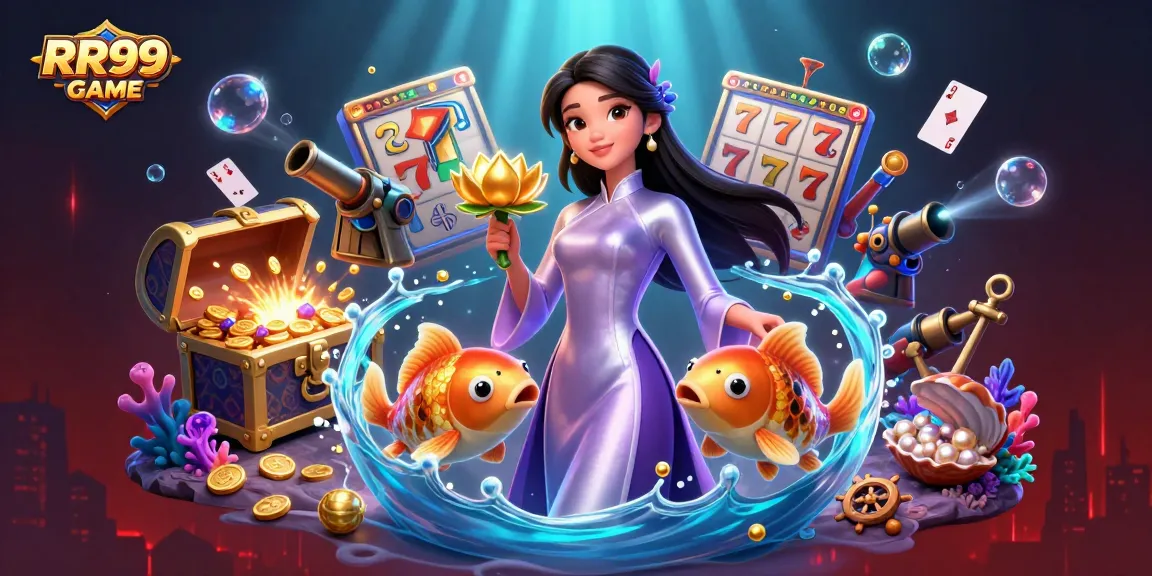 Experience the thrill of RR99 GAME with vibrant casino action, featuring slots and underwater treasures.