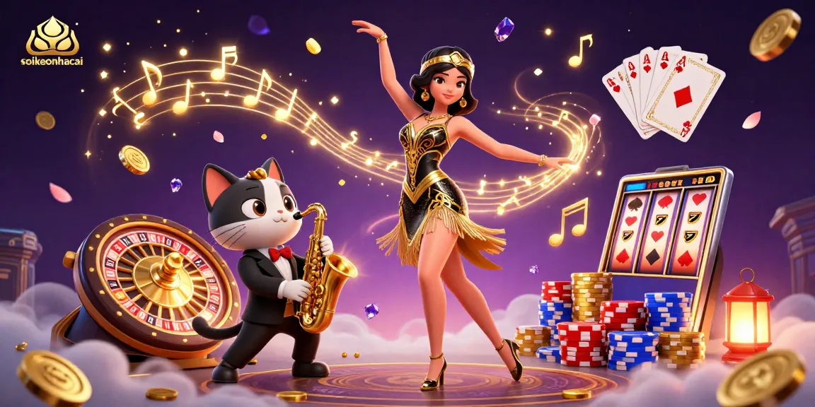 Win big at soikeonhacai with dynamic casino action scene featuring stunning characters and vibrant elements.