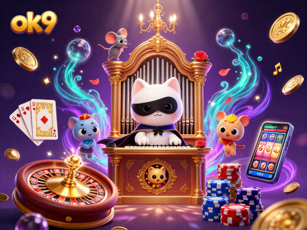 Experience the thrill of ok9 gaming with a vibrant casino scene featuring dynamic characters and rich 3D details.