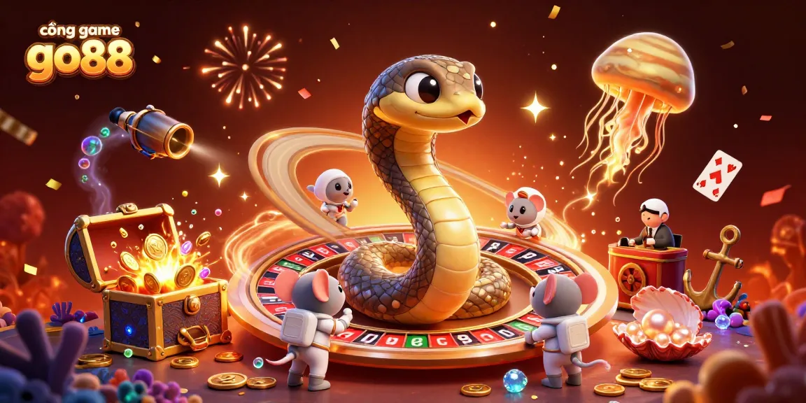Experience thrilling bets at cổng game go88 with lively cosmic characters and vibrant gaming elements.