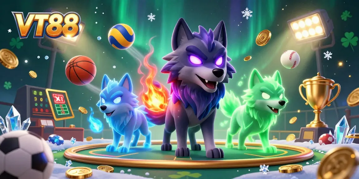 Engage with VT88 in this dynamic 3D illustration showcasing immersive gambling action and vibrant casino atmosphere.
