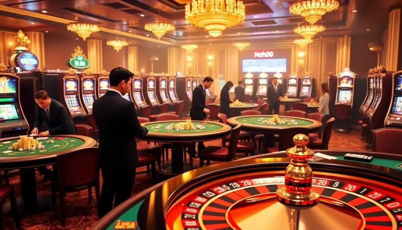 Experience the thrill of gaming at Trang chủ Nohu90, highlighting high-stakes poker and slot machines.