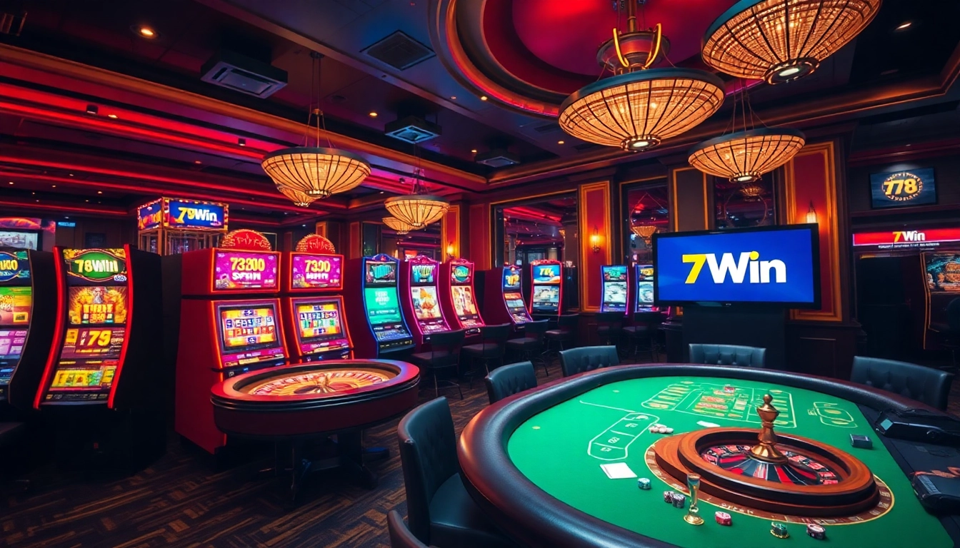 Experience the excitement of 78Win with vibrant casino tables and thrilling gaming action.