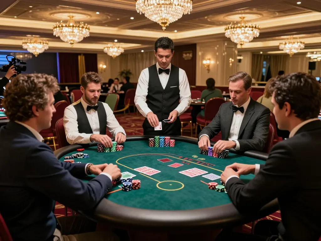 Players engaging at a poker table at XOCDIA88, showcasing the excitement of high-stakes gambling.