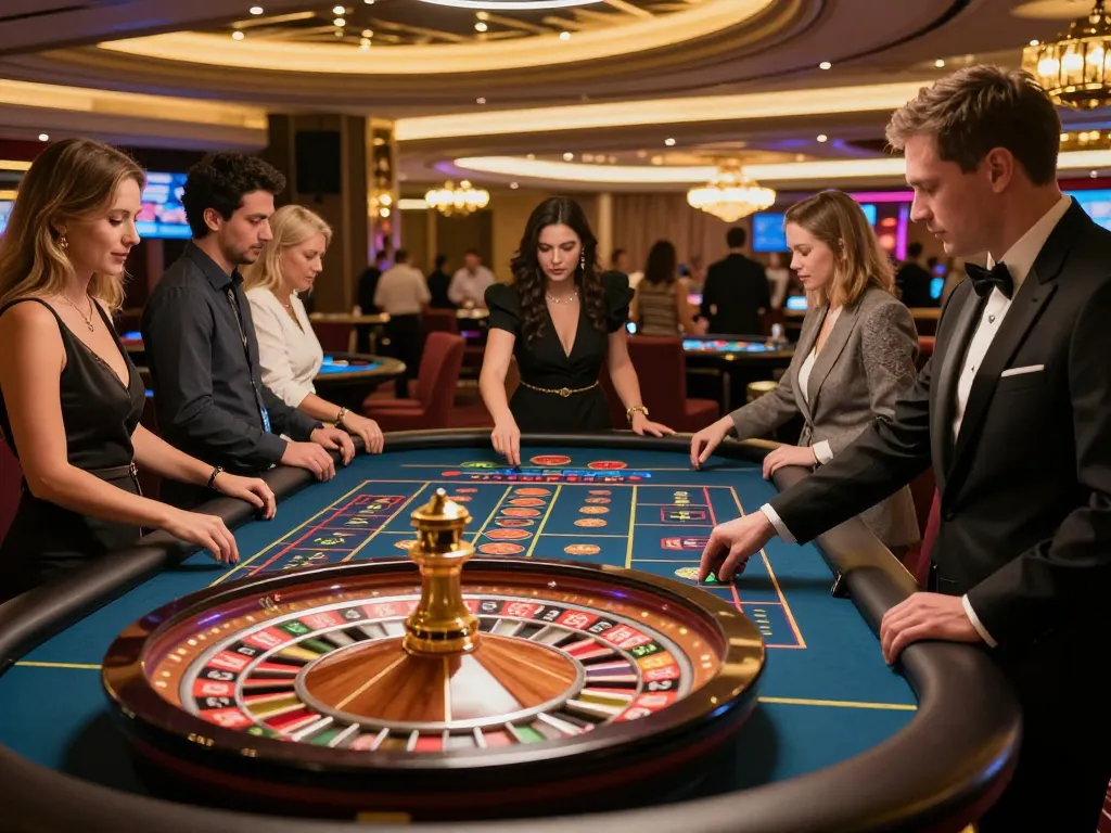 Experience exciting roulette gameplay at 888bgo casino with stylish decor and vibrant atmosphere.