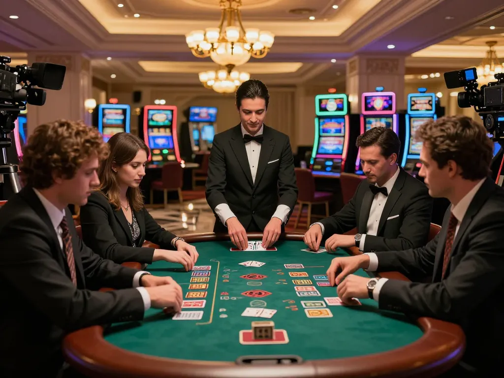 Engaging blackjack gameplay at 33winvn casino, showcasing players strategizing their bets.