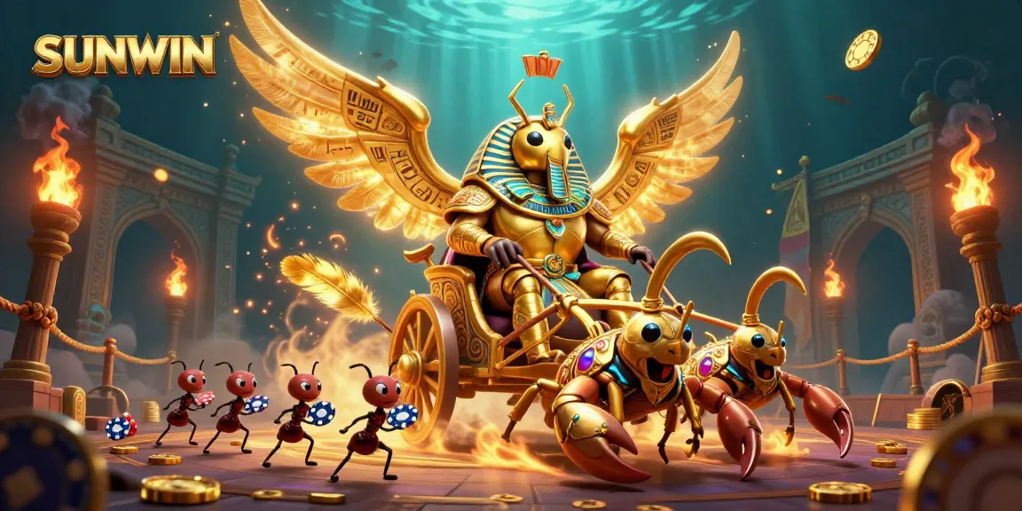Experience the thrill of WIN at SUNWIN with a vibrant 3D casino scene filled with exciting elements.