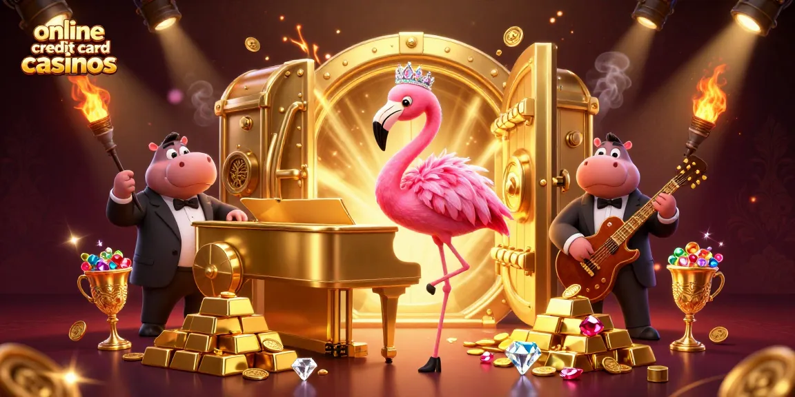 Engage with exciting online credit card casinos showcasing dynamic gameplay with treasures and vibrant characters.