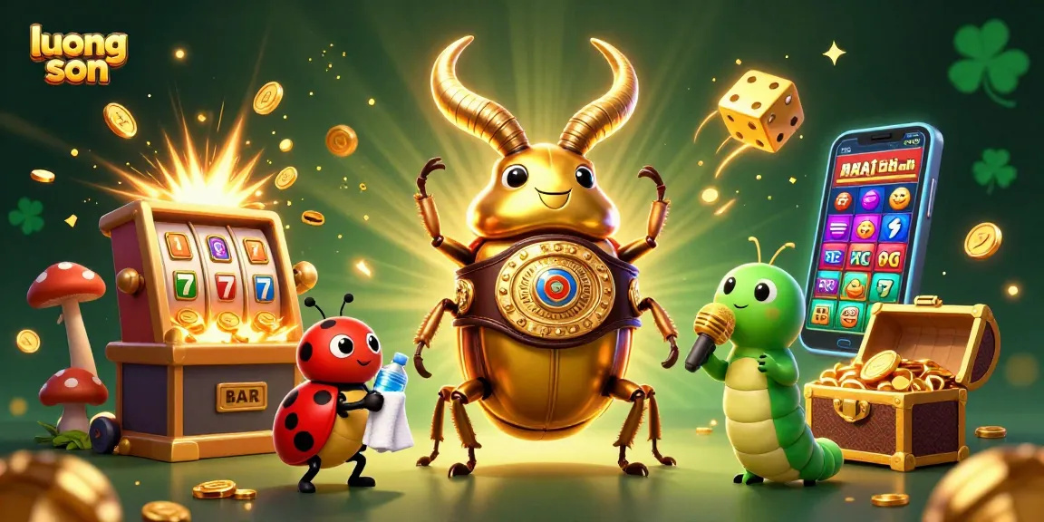 Engage in the thrilling action at luong son as the giant stag beetle battles for the jackpot amidst dynamic casino elements.
