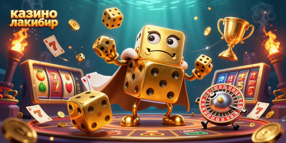 Experience the thrill of казино лакибир with dynamic golden dice golem and slot elements.